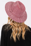 Chenille Pattern Fedora with Braided Band Mauve - Pack of 6