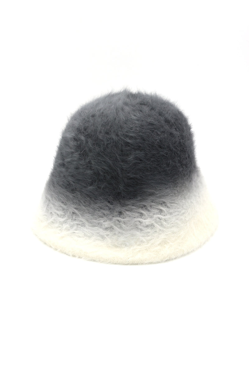 Gradient Color Fuzzy Bucket Hat Black - Pack of 6