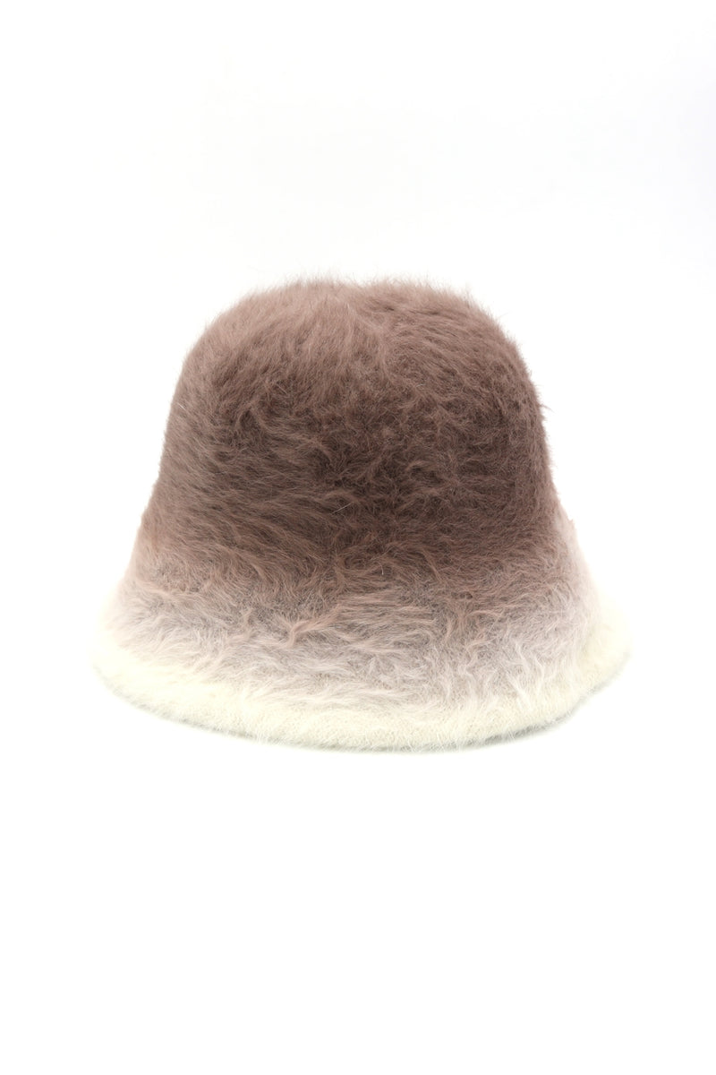 Gradient Color Fuzzy Bucket Hat Brown - Pack of 6