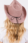 Sequin Cowboy Hat with Metal Chain Suede String Band Rose - Pack of 6