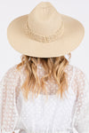 Paper Straw Braid Sun Hat Beige - Pack of 6