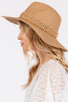 Paper Straw Braid Sun Hat Taupe - Pack of 6