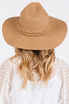 Paper Straw Braid Sun Hat Taupe - Pack of 6