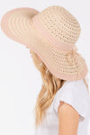 Striped Pattern Wide Brim Floppy Hat Blush - Pack of 6