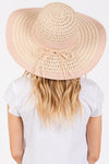 Striped Pattern Wide Brim Floppy Hat Blush - Pack of 6