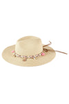 Boho Tassel Band Straw Sun Hat Beige - Pack of 6