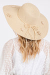 Daisy and Pearl Deco Wide Floppy Sun Hat Beige - Pack of 6