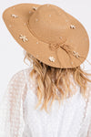 Daisy and Pearl Deco Wide Floppy Sun Hat Taupe - Pack of 6