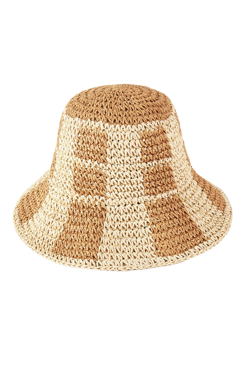 Color Blocked Two Tone Bucket Hat Taupe - Pack of 6