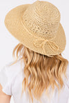 Crochet Straw Sun Hat Beige - Pack of 6