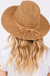 Crochet Straw Sun Hat Taupe - Pack of 6