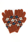 Plaid Smart Touch Gloves Red - Pack of 6