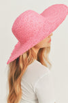 Solid Floppy Sun Hat Hot Pink - Pack of 6