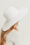 Solid Floppy Sun Hat White - Pack of 6