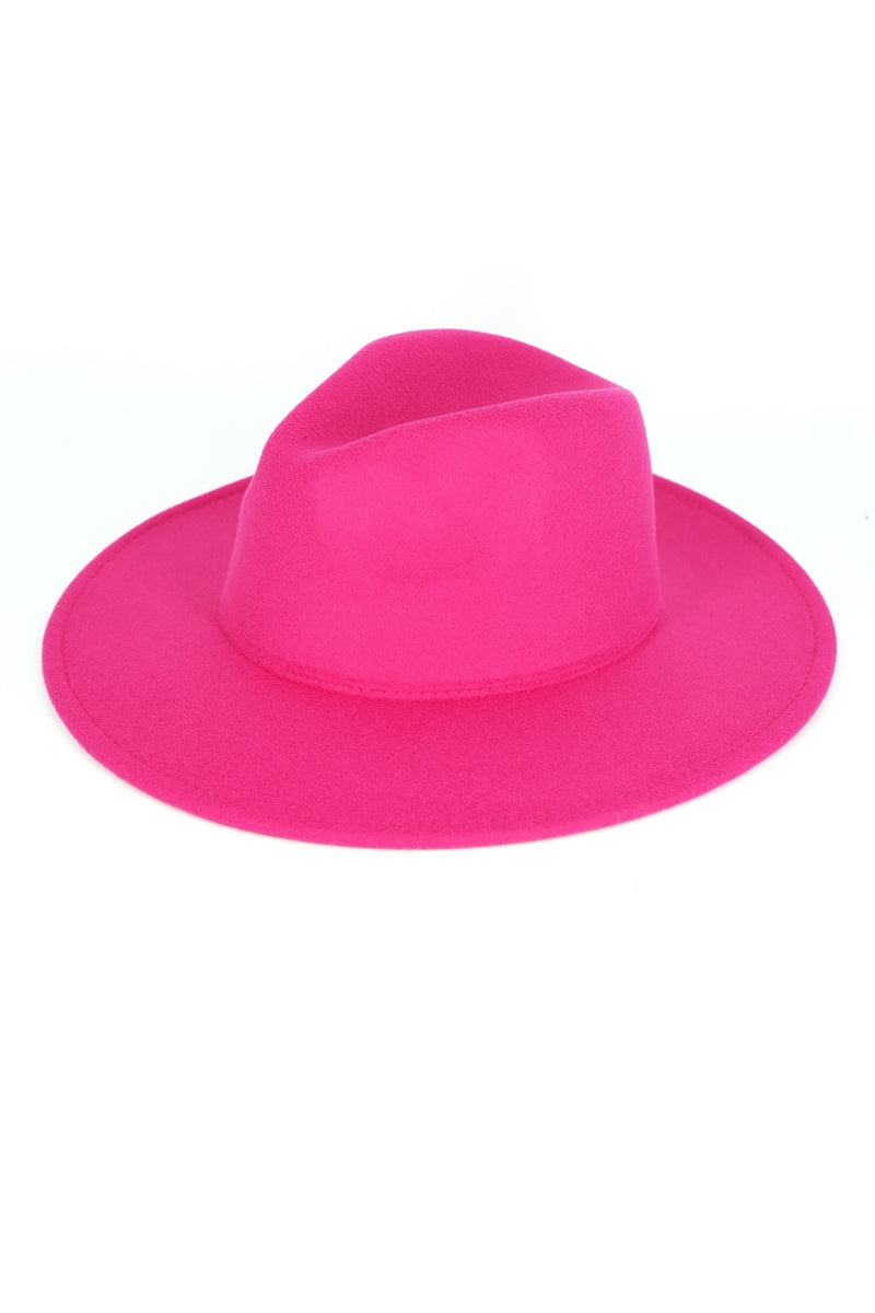 Solid Panama Hat Hot Pink - Pack of 6