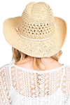 Straw Cowboy Cowgirl Handmade Hat with Chin Strap Beige - Pack of 6