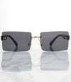 Wholesale Single Color Sunglasses - P21458AP - Black - Pack of 6 - $4/piece