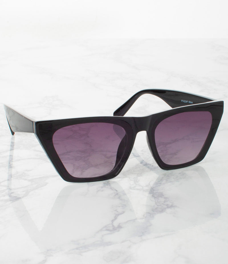 Single Color Sunglasses - P7422AP-BLACK - Pack of 6 - $3.5/piece