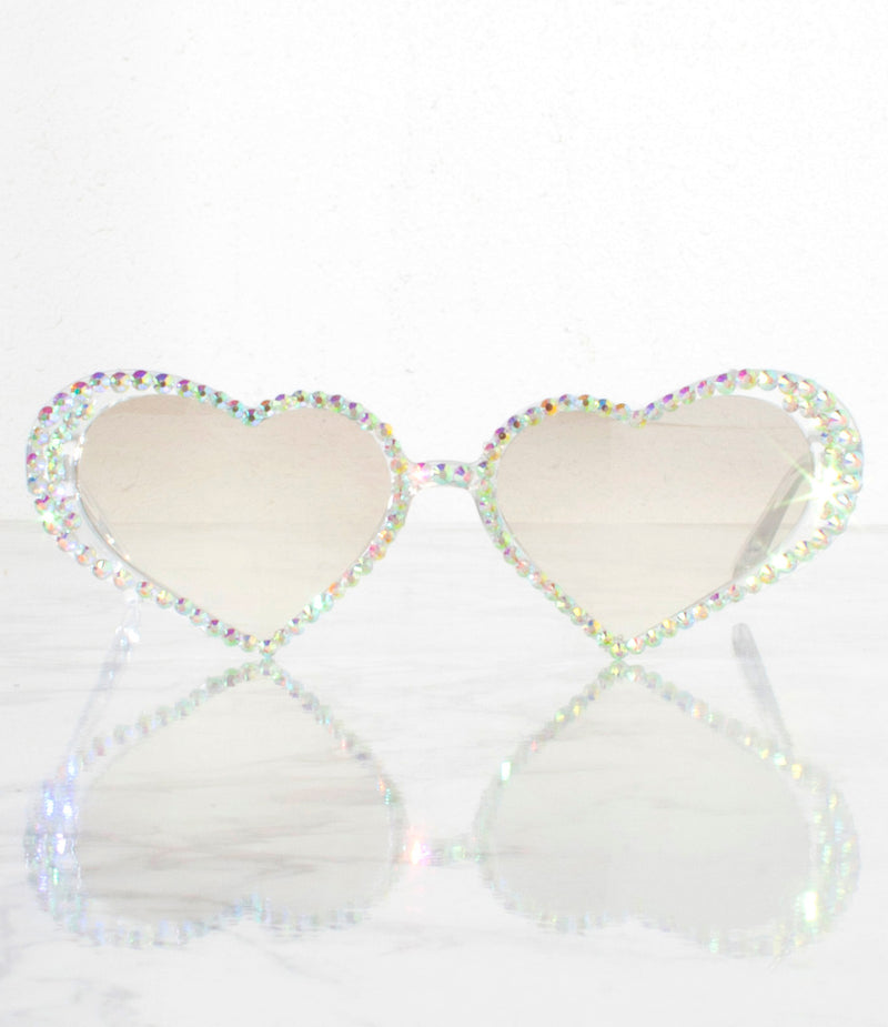 Wholesale Single Color Sunglasses - RS21395AP - Clear - Pack of 6 - $3.25/piece