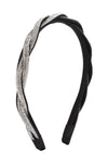 Shiny Rhinestone Headband Fuchsia - Pack of 6