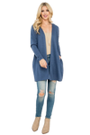 Long Sleeve Open Front French Terry Hoodie Cardigan H. Navy - Pack of 4