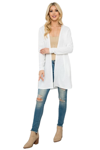 Solid Dolman Sleeve Open Cardigan with Side Pocket Dijon - Pack of 4