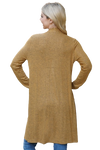 Solid Long Sleeve Open Front Cardigan Mustard - Pack of 4