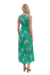 Floral Sleeveless Maxi Dress Green - Pack of 6