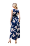 Floral Sleeveless Maxi Dress Navy - Pack of 6