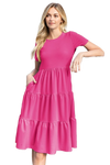 Pink Ruffled Detail Dress -  Pack of 6