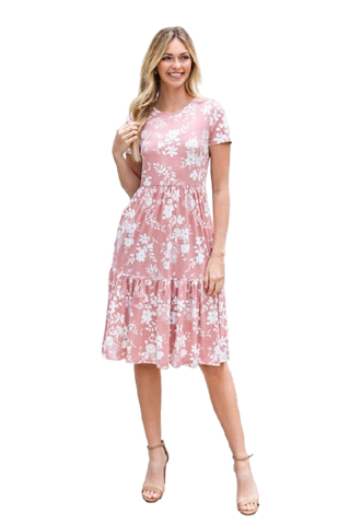 Pink Ruffled Detail Dress -  Pack of 6