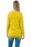 Long Sleeve Round Neck Pullover Top Mustard  - Pack of 7