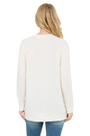 Knit Front Pocket Long Sleeve Top Beige - Pack of 4