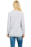 Knit Front Pocket Long Sleeve Top Light Green - Pack of 4