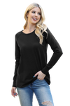 Black Button Detail Quarter Sleeve Top - Pack of 6