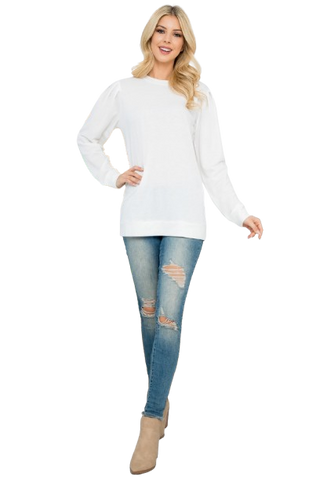 Solid Long Dolman Sleeve Tunnel Detail Top Dijon - Pack of 4