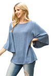 Black Button Detail Quarter Sleeve Top - Pack of 6