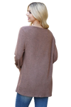 Boat Neckline Puff Sleeve Hacci Brushed Top Latte - Pack of 4