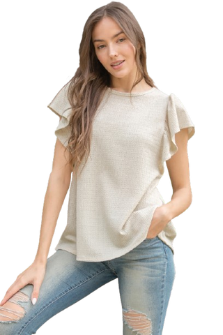 Puff Sleeve Mock Neck Top Charcoal - Pack of 7