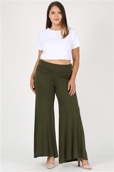 💚 VINCE Botanica Olive Green Wide Leg High Waist Crepe Pull-On Pants XS ~  0/2 | eBay