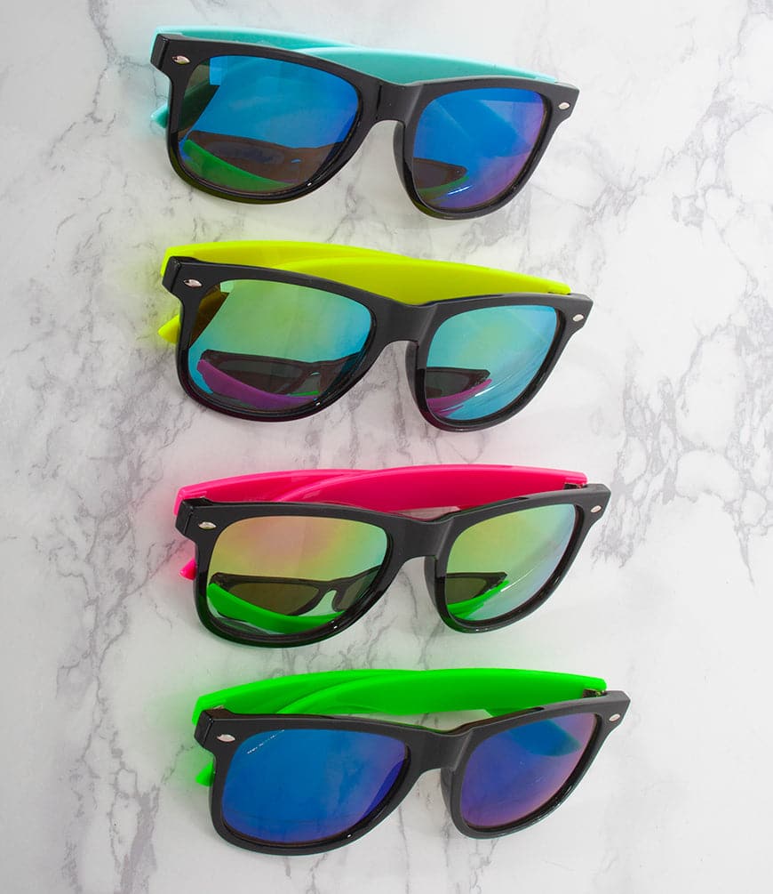 Wholesale Fashion Sunglasses P9005RV NEON Pack of 12 33 per Dozen